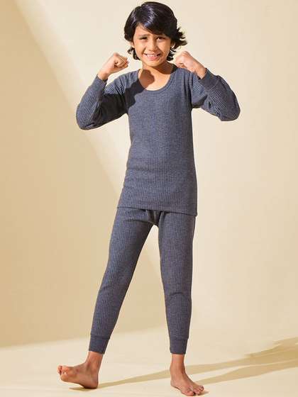 INFERNO Kids Cotton
                    Polyfill Striped Thermal Set