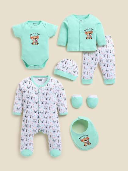 MooNKids Infant
                      Printed Round Neck Pure Cotton Baby Apparel Gift
                      Set