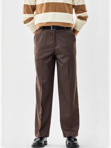 Snitch Men Solid
                        Mid-Rise Relaxed Fit Trouser