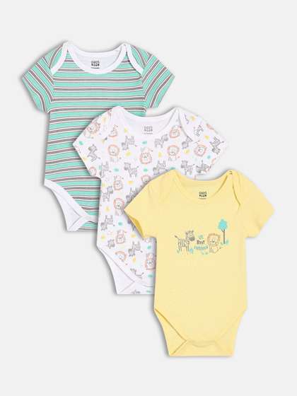 MINI KLUB Infants Boys
                    Pack Of 3 Printed Cotton Bodysuit