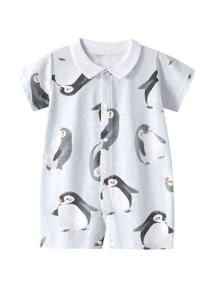 StyleCast x Revolte
                      Infants Printed Shirt Collar Cotton Rompers