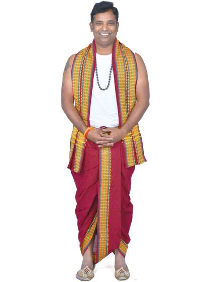 TUNI MANI Men Cotton
                        Dhotis