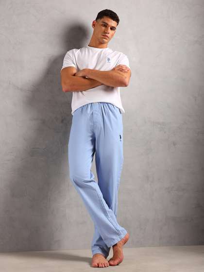 U.S. Polo Assn.
                          Men Solid Pure Cotton Mid-Rise T-Shirt &
                          Pyjamas
