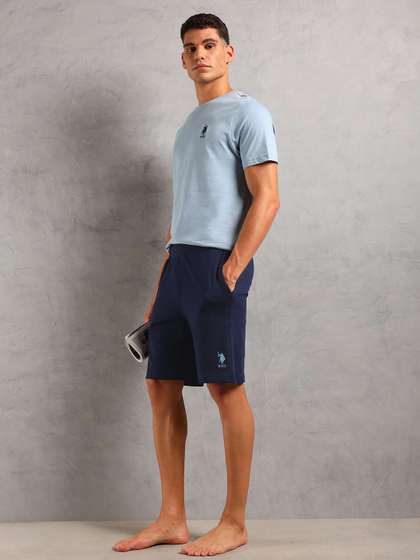 U.S. Polo Assn. Men
                        Pure Cotton Mid-Rise Sleep Sets T-Shirt &
                        Shorts