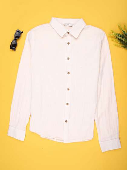 V-Mart Boys Spread
                    Collar Cotton Casual Shirt