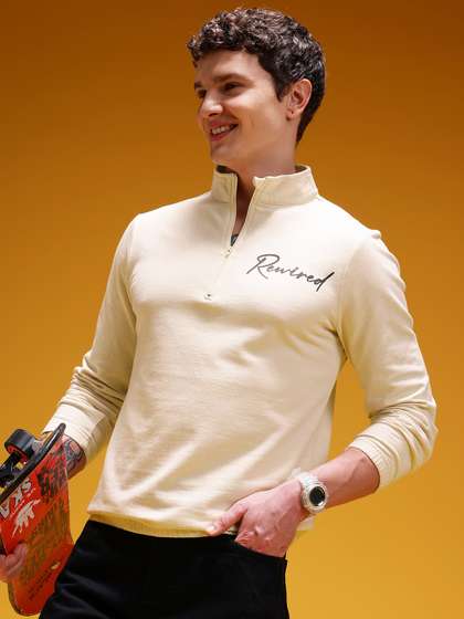 HERE&NOW
                        Typography Printed Detail Mock Collar
                        Sweatshirt
