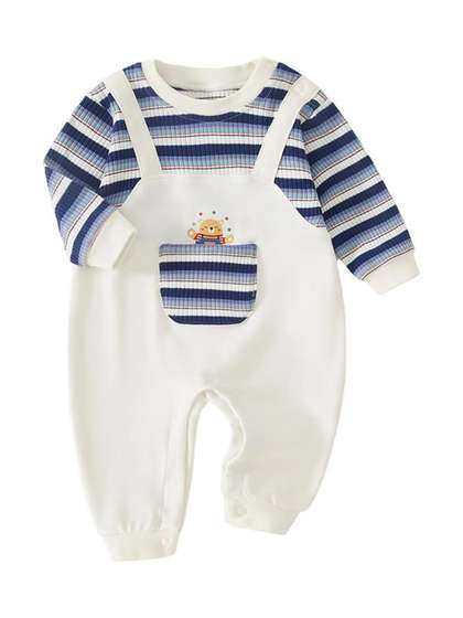 StyleCast x Revolte
                      Infants Boys Striped Rompers