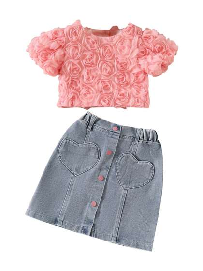 StyleCast x Revolte
                      Girls Top with Skirt