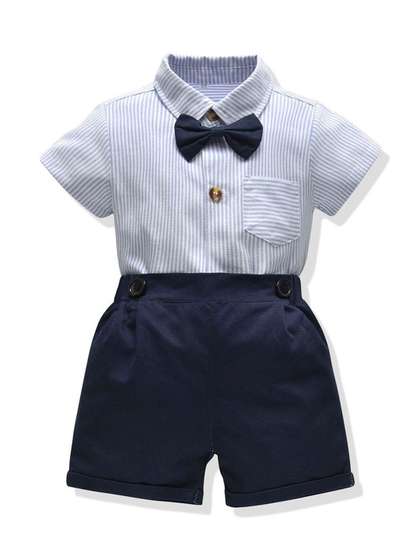 StyleCast x Revolte Boys
                    Striped Shirt with Shorts