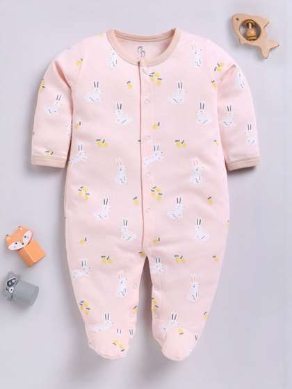BABY GO Infants Kids
                    Printed Cotton Romper