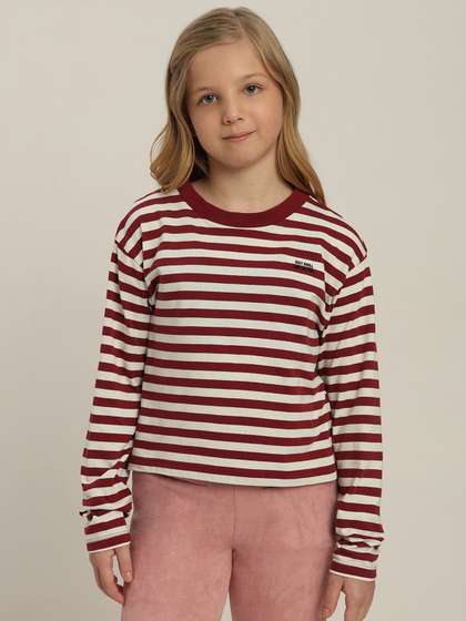 Vero Moda Girls Striped
                    Organic Cotton T-shirt