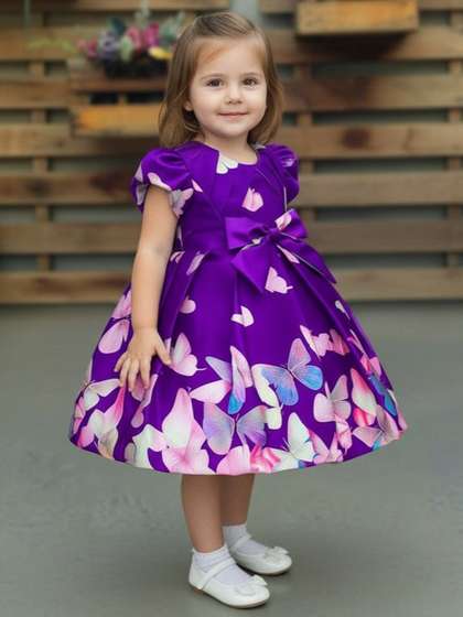 YK Floral Print Fit
                    & Flare Dress