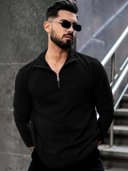 KAJARU Men High Neck T-shirt