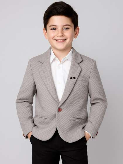 Ridokidz Boys Notched
                    Lapel Full Sleeves Blazers