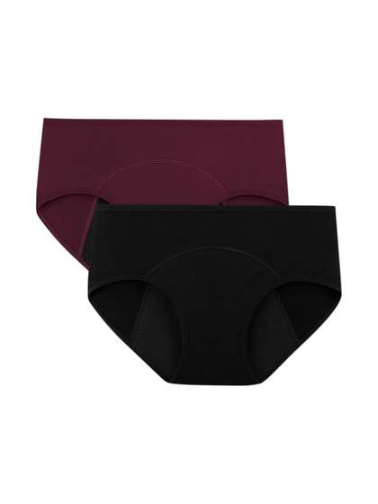 Diving Deep Pack Of
                        2 Mid-Rise Period Briefs M&B Period panty
                        (Pack of 2)(XS)
