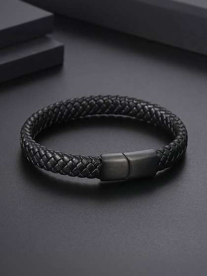 kazare Men Leather
                      Wraparound Bracelet