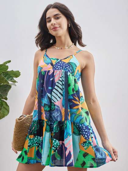 Vishudh Floral Print
                        A-Line Dress