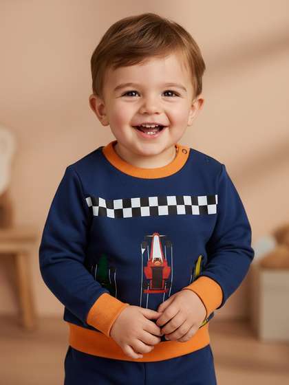 BONTOTS Infant Boys
                    Speedy Racer Printed Organic Cotton Sweatshirt