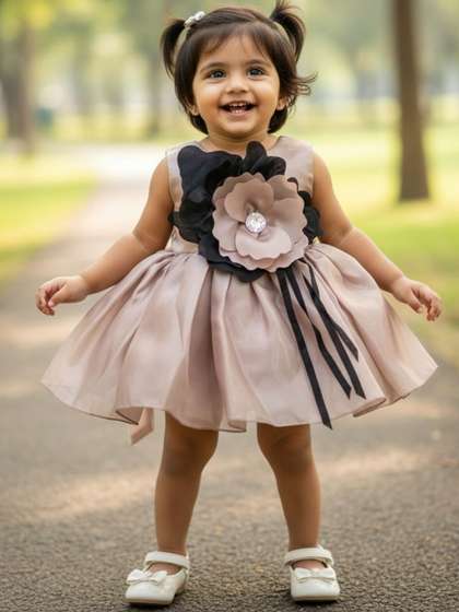 Lagorii Girls
                      Embellished Applique Fit & Flare Dress