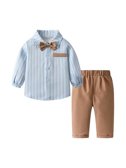 StyleCast x Revolte Boys
                    Striped Shirt With Trousers