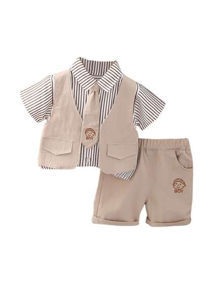 StyleCast x Revolte
                      Boys Striped Shirt with Trousers