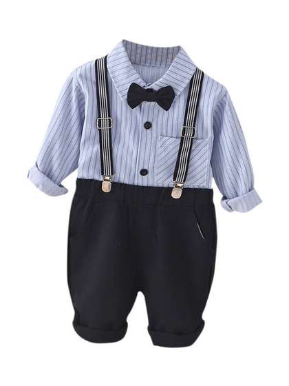 StyleCast x Revolte Boys
                    Striped Shirt with Trousers Clothing Set