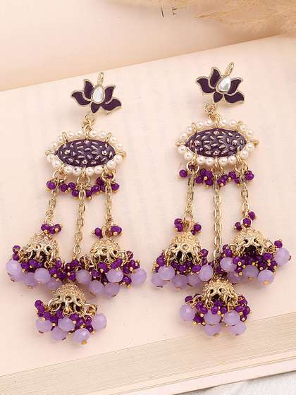 KARATCART Gold-Plated Drop Earrings