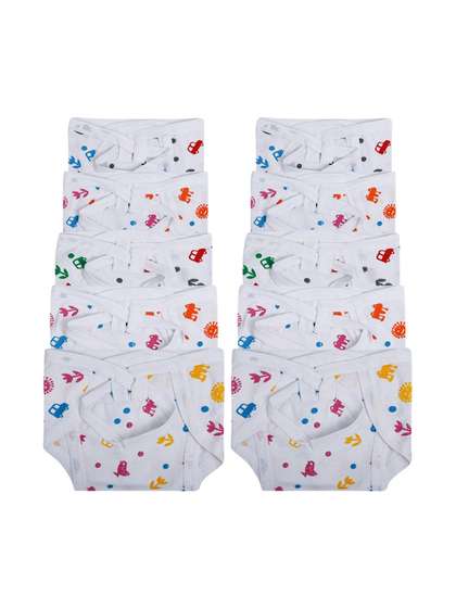 DON CARE Kids Pack Of 10
                    Printed Reusable Cotton Nappy