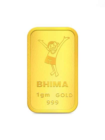 BHIMA Floral 24K 999
                      Purity Gold Bar 1 gram