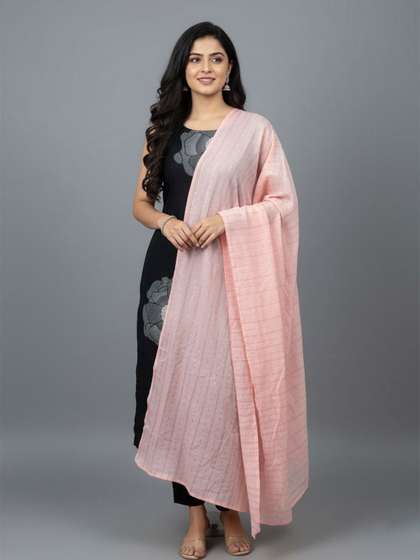 Sangria Woven
                          Design Striped Ethnic Dupatta
