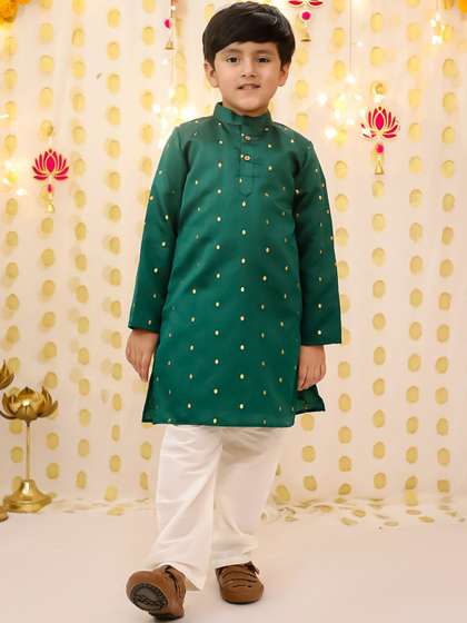 BownBee Boys Ethnic
                    Motifs Printed Regular Kurta with Pyjamas