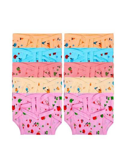 DON CARE Kids Pack Of
                      10 Printed Reusable Cotton Nappy
