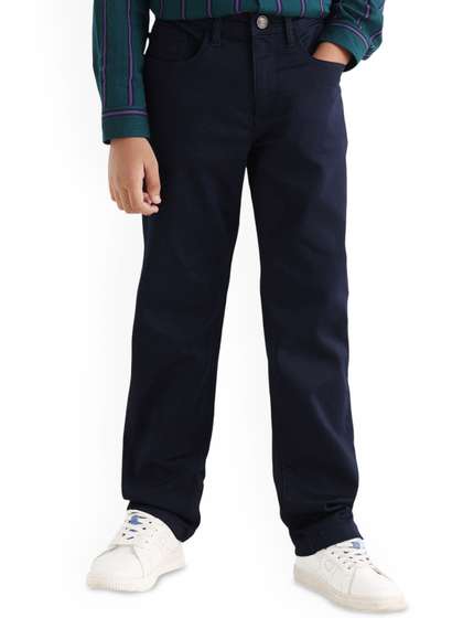 RARE ONES Boys Regular
                    Fit Mid-Rise Stretchable Jeans