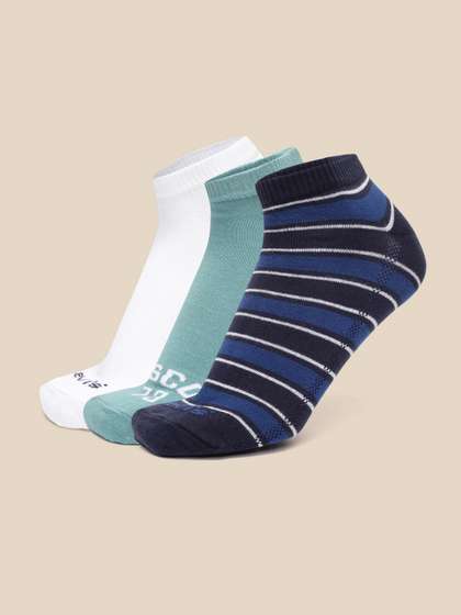 Levis Men LS304 Pack of
                    3 Cotton Stretch Non Terry Ankle Low Cut Socks