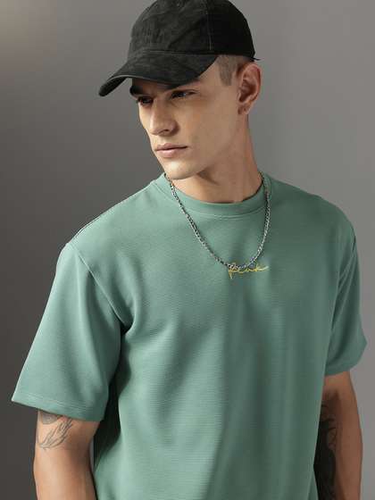 FCUK Self-Design
                          Raglan Sleeves Relaxed Fit T-shirt