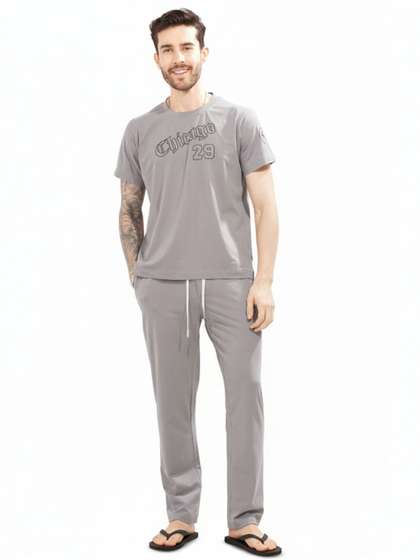 WEET Men Printed
                        Pure Cotton T-Shirt and Pyjamas Night suit