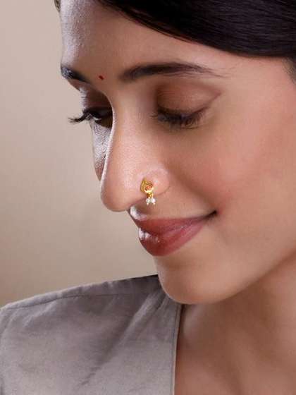 GIVA 925 Silver
                        Gold-Plated Zircon Stud Nosepin
