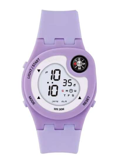 Otage Kids Water
                    Resistant Silicon Straps Digital Multi Function
                    Watch Compass-Purple