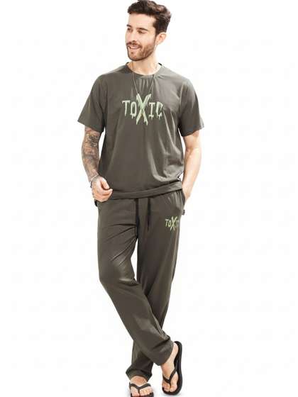 WEET Men Printed
                        Pure Cotton T-shirt & Pyjama Night suit