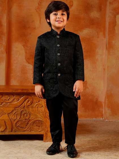 Aj DEZInES Boys
                          Embroidered Jacquard Sherwani