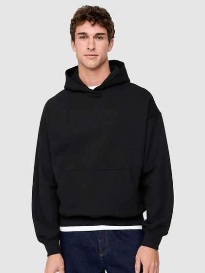 GAP Men Relaxed Fit
                        Drop-Shoulder Hooded Pullover Sweatshirt