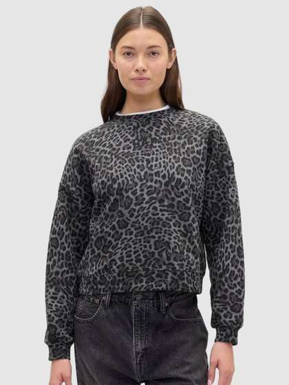GAP Leopard Printed
                        Drop-Shoulder Sweatshirt