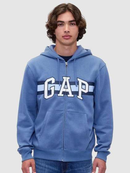 GAP Men's Graphic
                        Relaxed Fit Zip-Front Sweatshirt