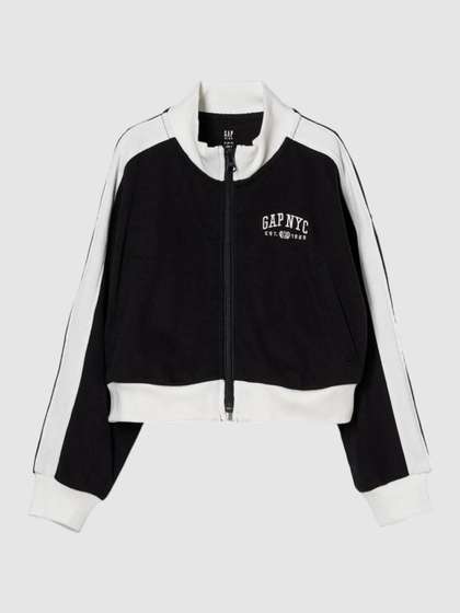GAP Girls Monochrome
                    Raglan Sleeve Bomber Jacket