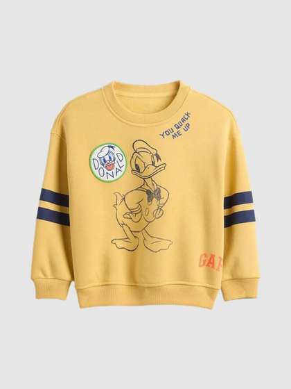 GAP Boys Donald Ducks
                    Printed Drop-Shoulder Pullover Sweatshirt