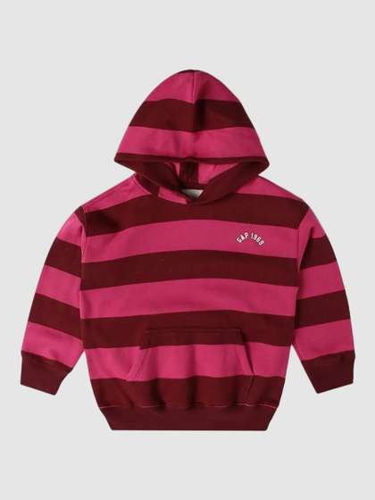 GAP Boys Striped Relaxed
                    Fit Hooded Sweatshirt