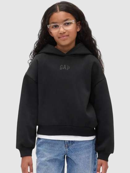 GAP Girls Solid
                    Drop-Shoulder Hoodies Pullover Sweatshirts