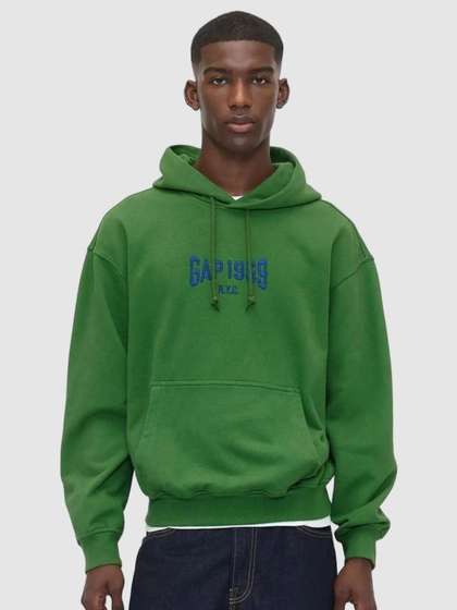 GAP Men Logo
                          Embroidered Relaxed Fit Hooded Sweatshirt
