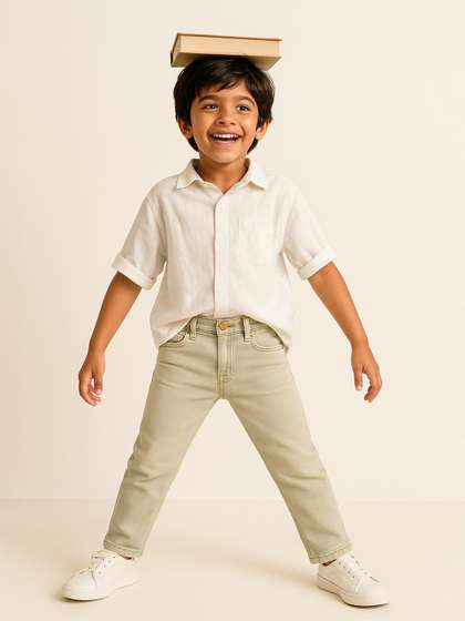TALES & STORIES
                      Boys Slim Fit Mid-Rise Stretchable Jeans