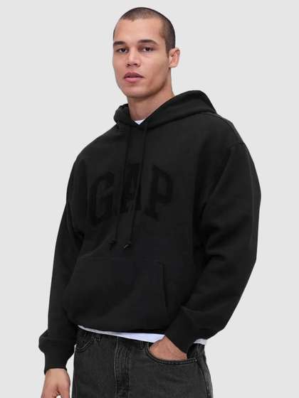 GAP Men Brand Logo
                        Printed Hooded Sweatshirt